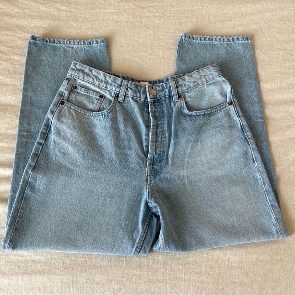 Zara Light Blue ankle Women's Straight Jeans